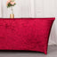 Crushed Velvet Fitted Rectangular 6ft Table Cover Red - Wrinkle-Free Stretchy Tablecloth