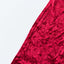 Crushed Velvet Fitted Rectangular 6ft Table Cover Red - Wrinkle-Free Stretchy Tablecloth
