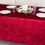 Crushed Velvet Fitted Rectangular 6ft Table Cover Red - Wrinkle-Free Stretchy Tablecloth