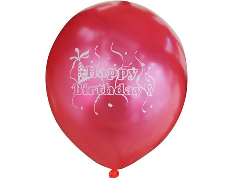 25 Pack | 12" Shiny Pearl Red Latex Helium, Air or Water Balloons