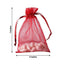 10 Pack 5"x7" Burgundy Organza Drawstring Wedding Party Favor Gift Bags