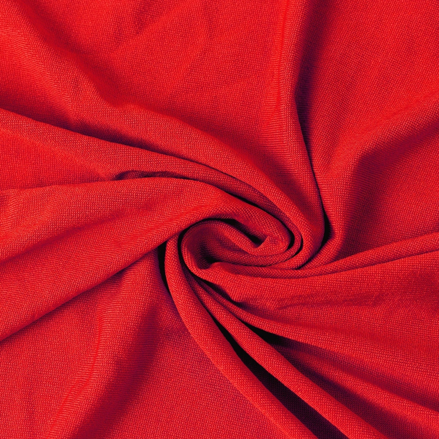 Stretch Spandex 5ft Round Tablecloth Red - Durable Form-Fitting Table Cover
