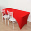Stretch Spandex 96"x30" Rectangle Table Cover Red with Curved Open Back Design Tailored Professional Look