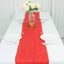 Taffeta 12"x108" Table Runner Red - Accordion Crinkle Design