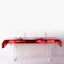 Metallic Foil Tablecloth Rectangle Red - Decorative Disposable Table Cover 40"x90"
