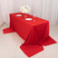 Scuba Rectangular 90"x156" Tablecloth Red - Wrinkle Free, Stain Resistant & Seamless Table Cover