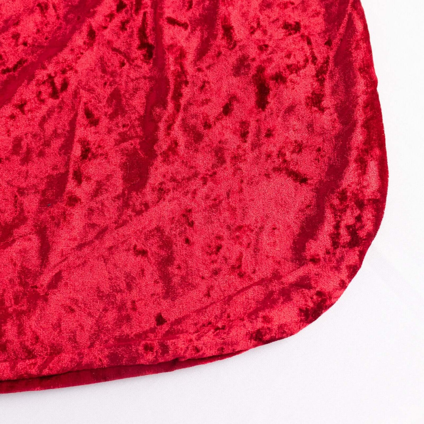Crushed Velvet Spandex Banquet Chair Cover Fitted Slipcover Red - Stretch 190GSM Slipcover with Foot Pockets