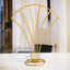 Metal Table Centerpiece Gold Scalloped Fan Shape Design - Wedding Floral Display Flower Frame Stand 32"