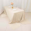 Scuba Rectangular 90"x156" Tablecloth Beige - Wrinkle Free, Stain Resistant & Seamless Table Cover