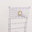 5 Pack Spandex Chair Sashes White with Gold Rhinestone Buckles - Reusable Four-Way Stretch Sash Bands for Classy & Effortless Wedding & Party Decor 5"x14"