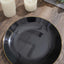 10-Pack Plastic 8" Round Dessert Plates in Black with Gold Rim - Glossy Disposable Appetizer Salad Plates