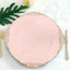 6-Pack Acrylic Round Charger Plates 13" in Blush with Gold Embossed Baroque Rim, Antique Decorative Dinner Party Charger Tableware