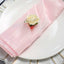 5 Pack Taffeta 20"x20" Napkins Blush - Accordion Crinkle Dinner Napkins