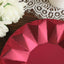 25-Pack Paper 7" Round Dessert Plates in Burgundy with Geometric Prism Rim - Disposable 400GSM Appetizer Salad Plates