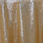 Sequin 132" Round Tablecloth Champagne - Seamless Dazzling Table Cover