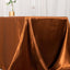 Satin Rectangular 90"x132" Tablecloth Cinnamon Brown - Seamless Table Cover