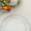 10-Pack Plastic 10" Round Dinner Plates in Clear with Beaded Rim - Disposable Party Plates for Banquets & Festive Occasions