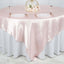 Satin 90"x90" Table Overlay Square Tablecloth Blush - Smooth Finish Table Topper