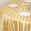 Satin Striped 120" Round Tablecloth Champagne - Silky Smooth Seamless Table Cover