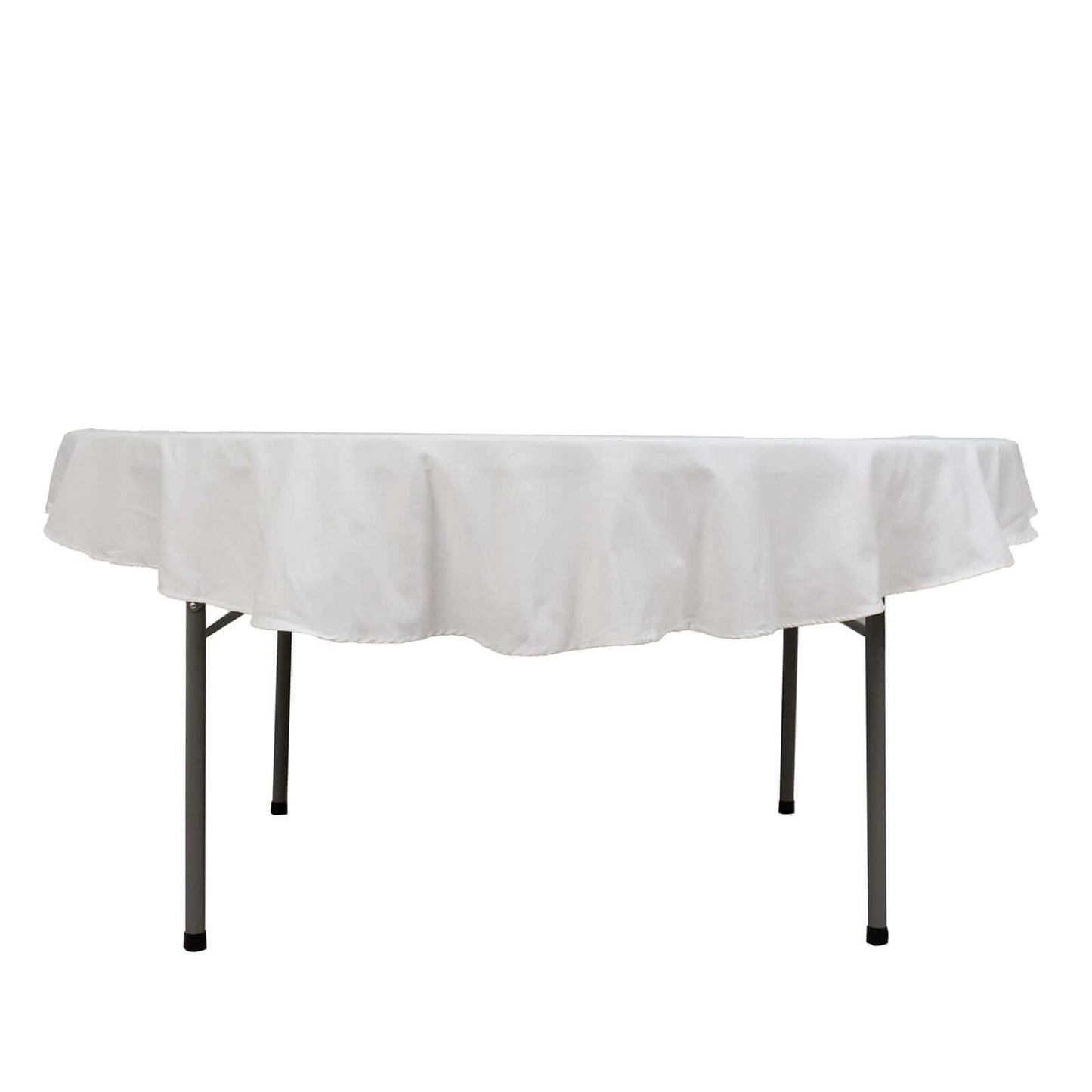100% Cotton 70" Round Tablecloth White Linen - Sophisticated, Soft & Breathable Table Cover
