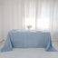 Taffeta 90"x132" Rectangle Tablecloth Dusty Blue - Seamless Accordion Crinkle Table Cover