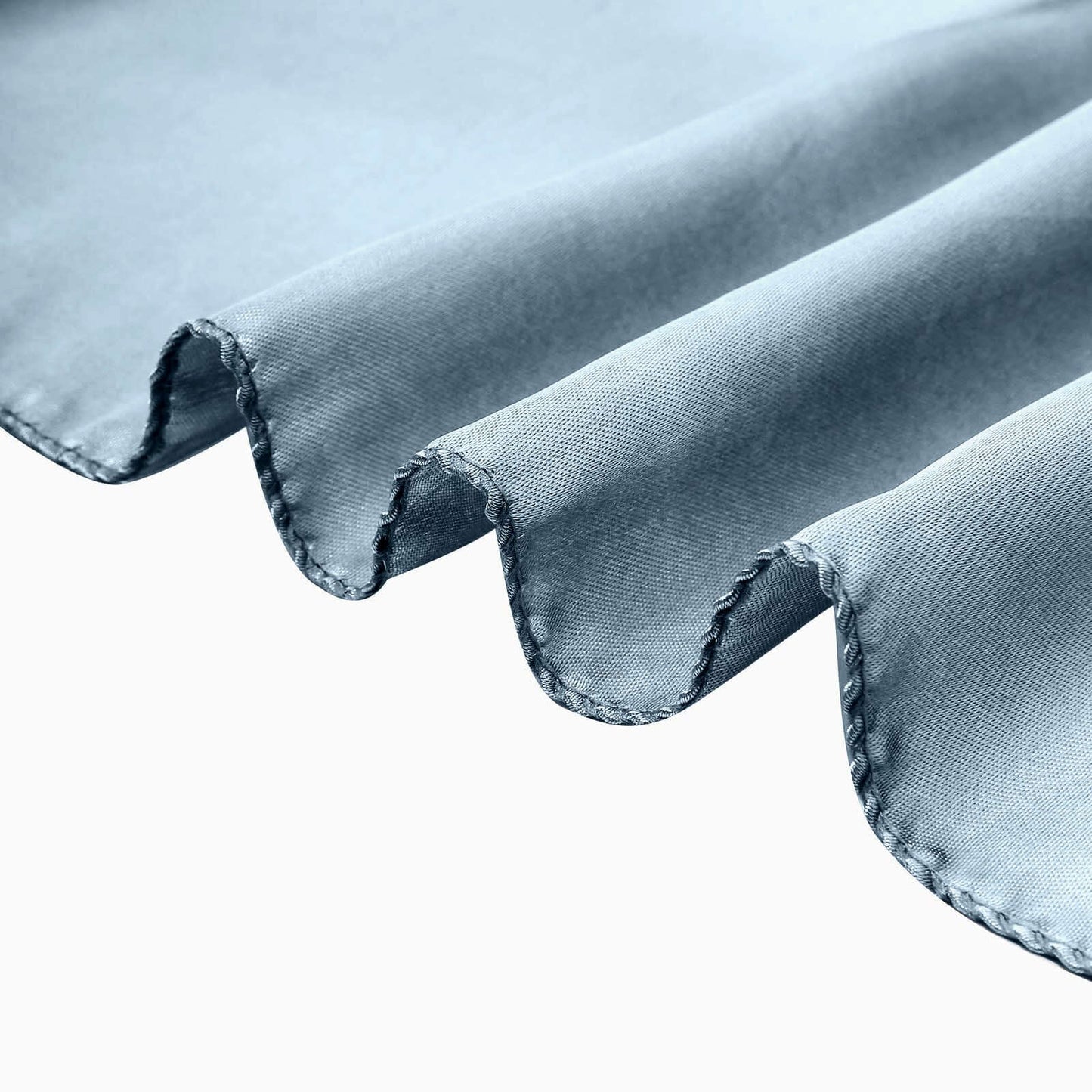 Satin Chair Cover Self-Tie Universal Design Dusty Blue - Durable Slip-On Cover for Folding, Dining, Banquet & Standard Chairs