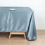 Satin Rectangular 60"x126" Tablecloth Dusty Blue - Smooth and Lustrous Table Cover