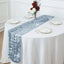 Taffeta Fabric 12"x108" Table Runner Dusty Blue - 3D Leaf Petal Design