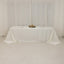 Lamour Satin 90"x156" Rectangle Tablecloth Ivory - Luxurious, Soft Seamless Table Cover