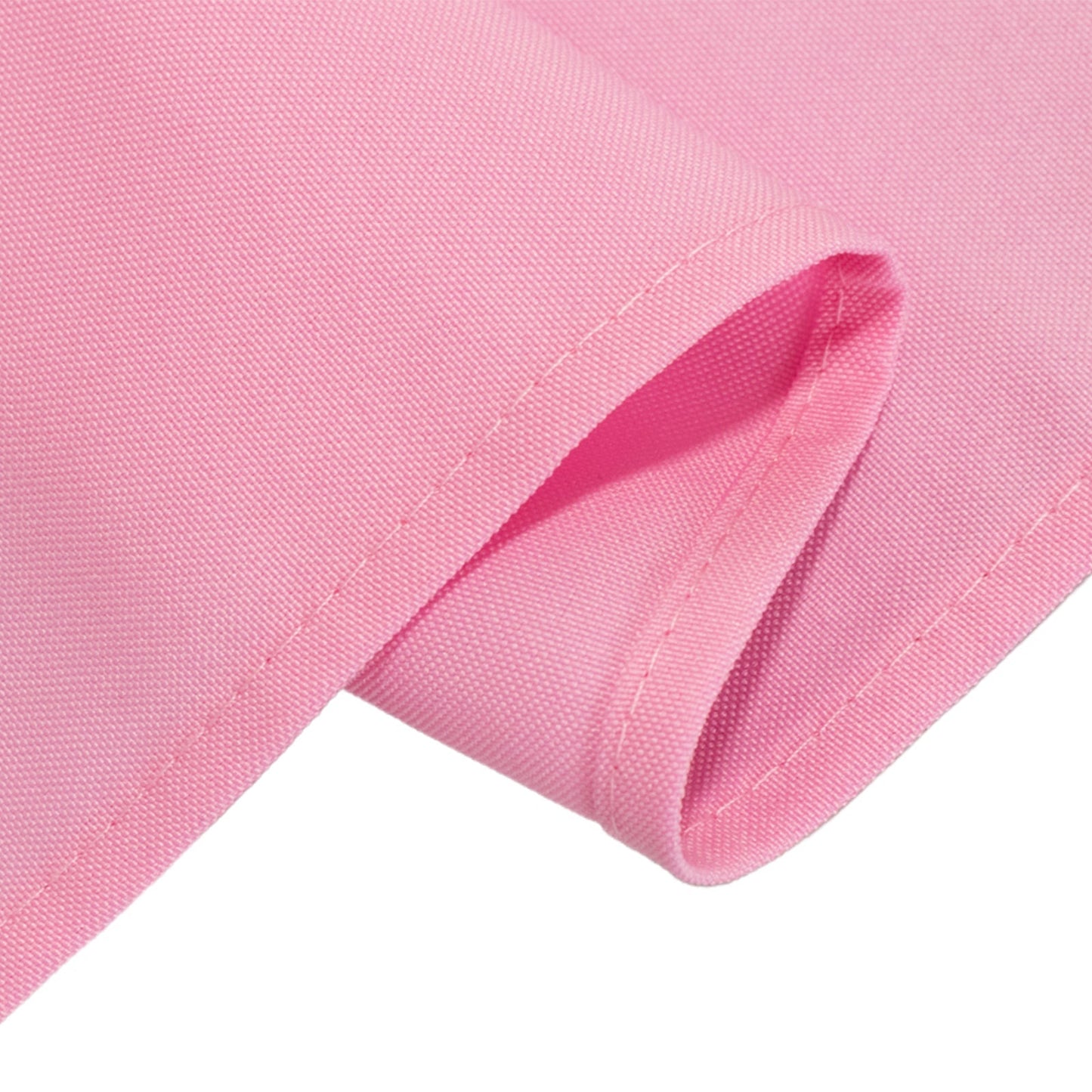 Premium Polyester 90"x132" Rectangle Tablecloth Pink - Seamless 220GSM Stain-Resistant Table Cover