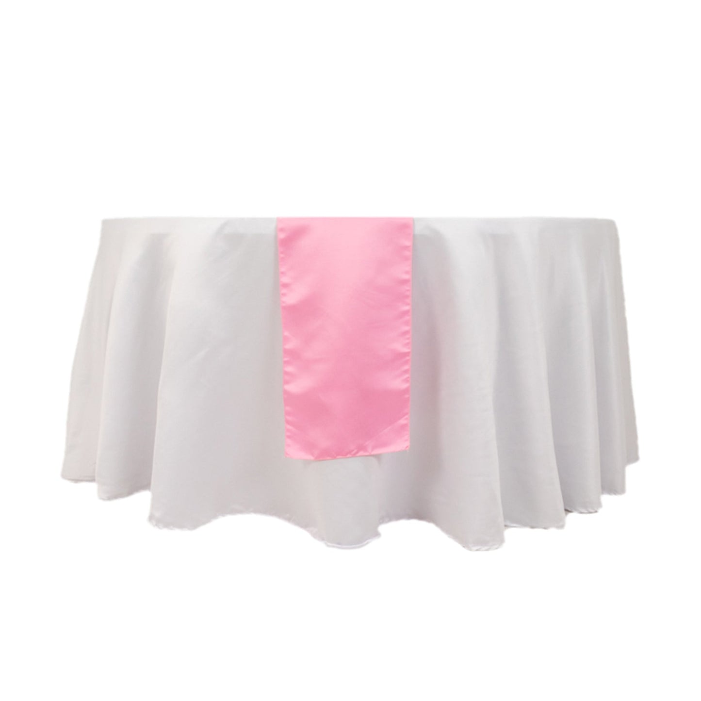 Lamour Satin 12"x108" Table Runner Pink - Smooth & Lustrous Finish