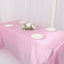 Satin Rectangular 90"x132" Tablecloth Pink - Seamless Table Cover