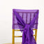 Chiffon Chair Sash with Curly Design Purple - Stylish Chair Decorations