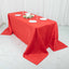 Taffeta 90"x132" Rectangle Tablecloth Red - Seamless Accordion Crinkle Table Cover