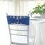 5 Pack Stretch Spandex Chair Sashes Royal Blue - Reusable Chair Bands with Silver Diamond Ring Slide Buckle 5"x14"
