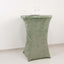 Crushed Velvet Spandex 30" Round Cocktail Table Cover Sage Green Smooth Highboy Tablecloth
