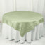 Taffeta 72"x72" Table Overlay Square Tablecloth Sage Green - Accordion Crinkle Table Cover