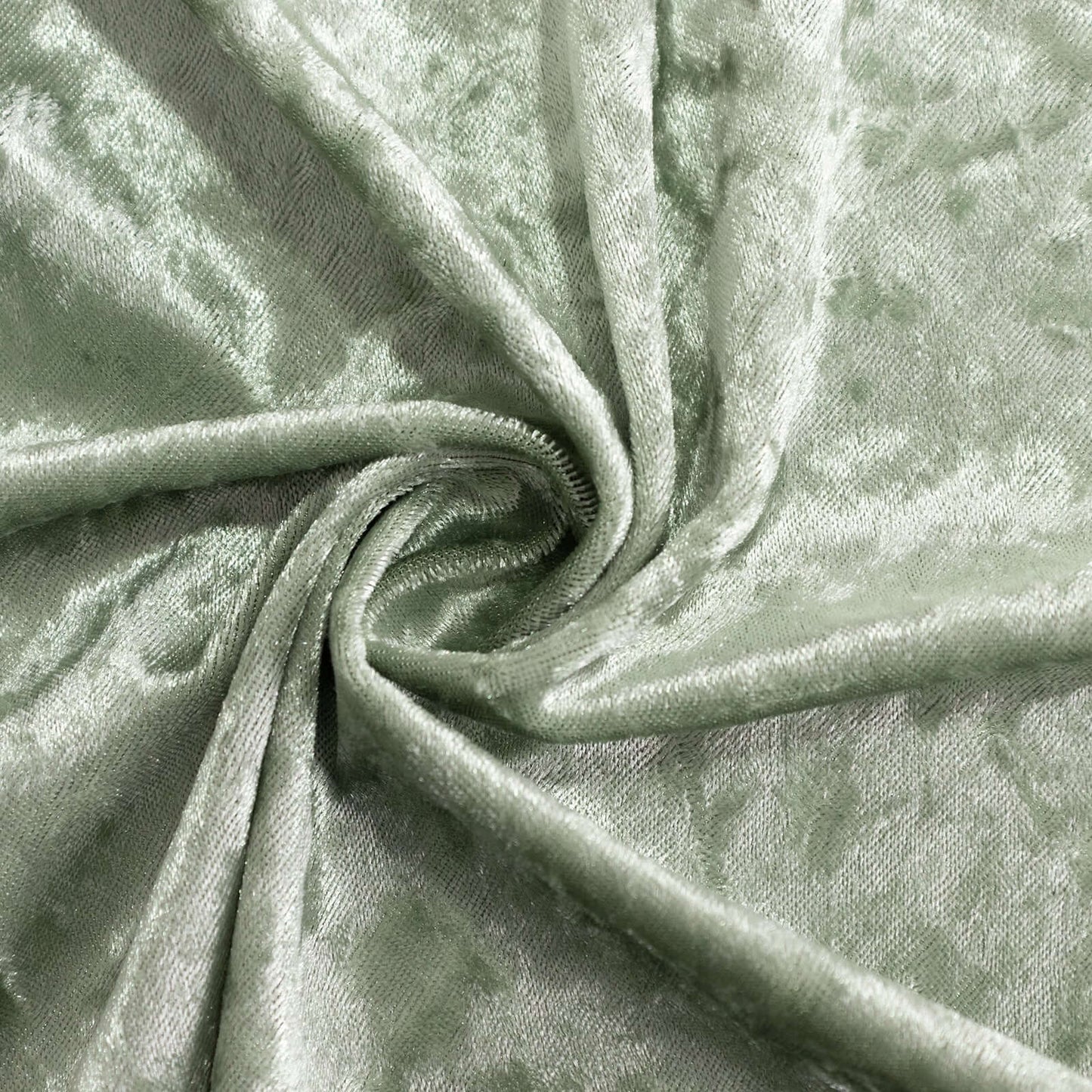 Premium Crushed Velvet 60"x102" Rectangle Tablecloth Sage Green - Reusable Soft Table Cover