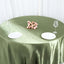 Satin 120" Round Tablecloth Dusty Sage Green - Stylish Seamless Table Cover