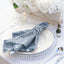 Sequin 20"x20" Napkin Dusty Blue - Shimmering Dinner Napkin