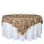 Taffeta 72"x72" Table Overlay Square Tablecloth Taupe - 3D Leaf Petal Table Cover