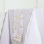 Polyester 9ft Table Runner White with Gold Foil Geometric Pattern - Modern & Stylish Table Decor