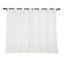 2 Pack Handmade White Faux Linen Curtains 52"x64", Curtain Panels With Chrome Grommets