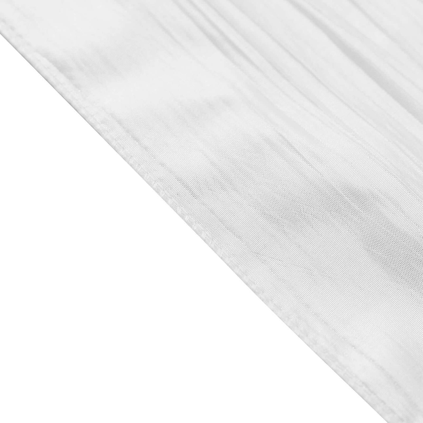 5 Pack Taffeta 6"x106" Chair Sashes White Accordion Crinkle Texture - Stylish Decor for Weddings & Gatherings