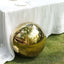 Gazing Globe Mirror Ball Reflective Hollow Stainless Steel Gold Sphere - Decorative Garden Display Ornament 22"