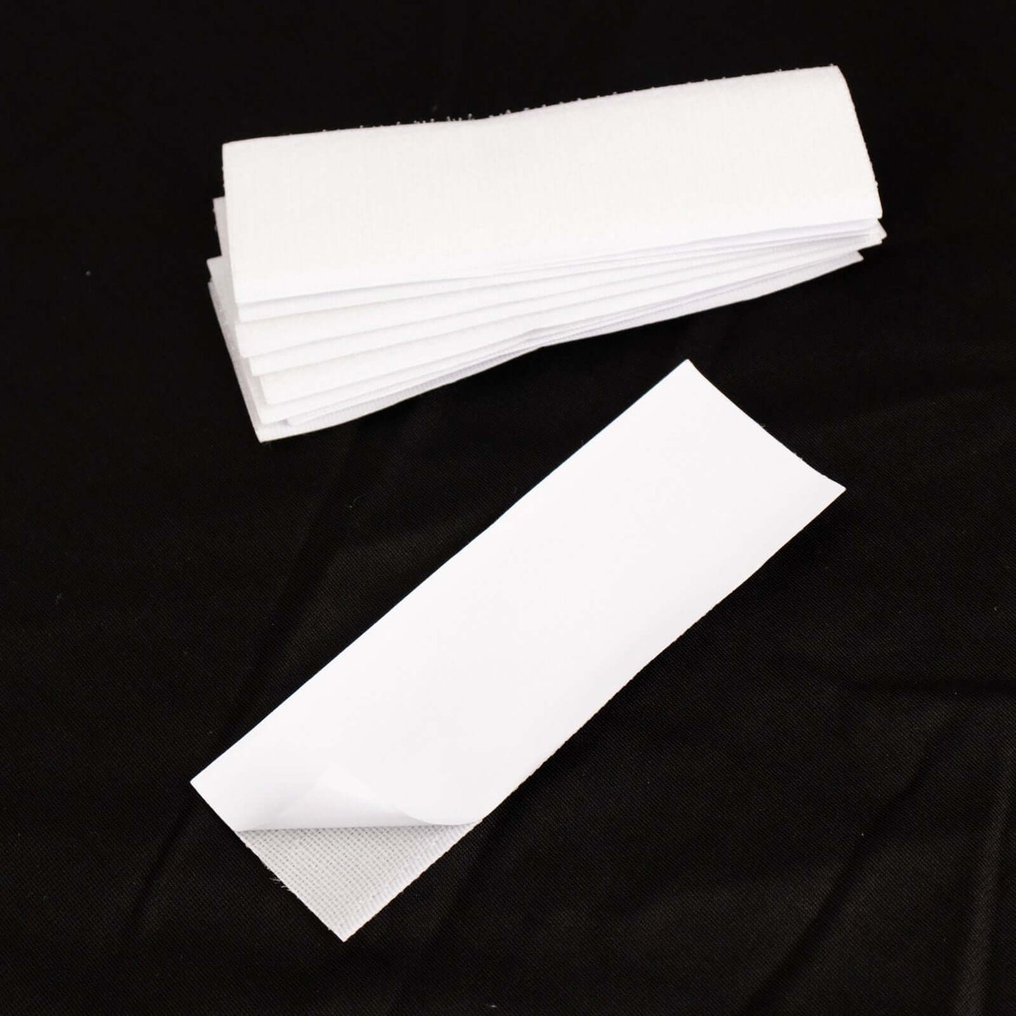 10 Pack White Heavy Duty Hook and Loop Mounting Tapes With Sticky Back, Adhesive Backing Table Skirt Velcro Tapes - 1.4"x4.5"