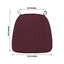 Chiavari Chair Cushion with 1.5" Thick Memory Foam and Ties Burgundy - Stylish Removable Cover for Comfort