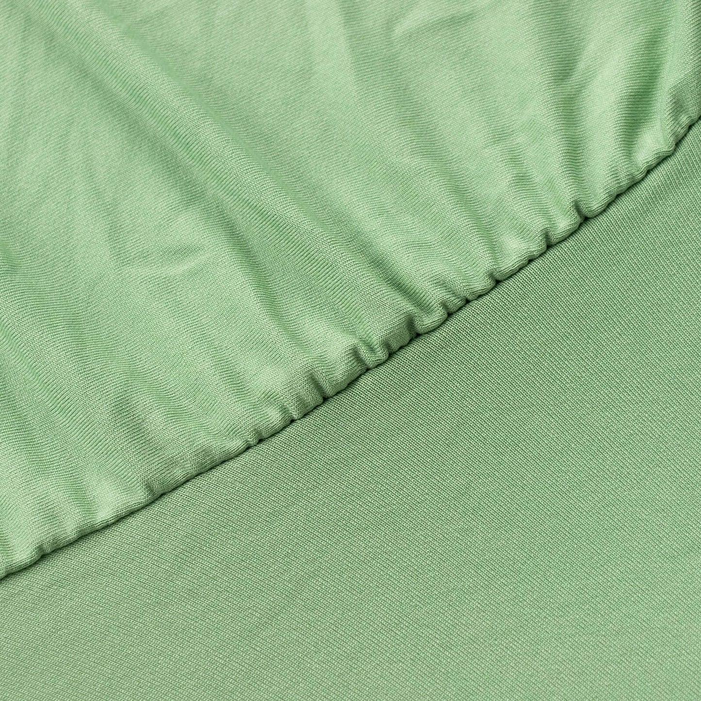 Spandex Rectangle 72"x30" Table Skirt Sage Green with Wavy Skirt-Like Effect Table Cover