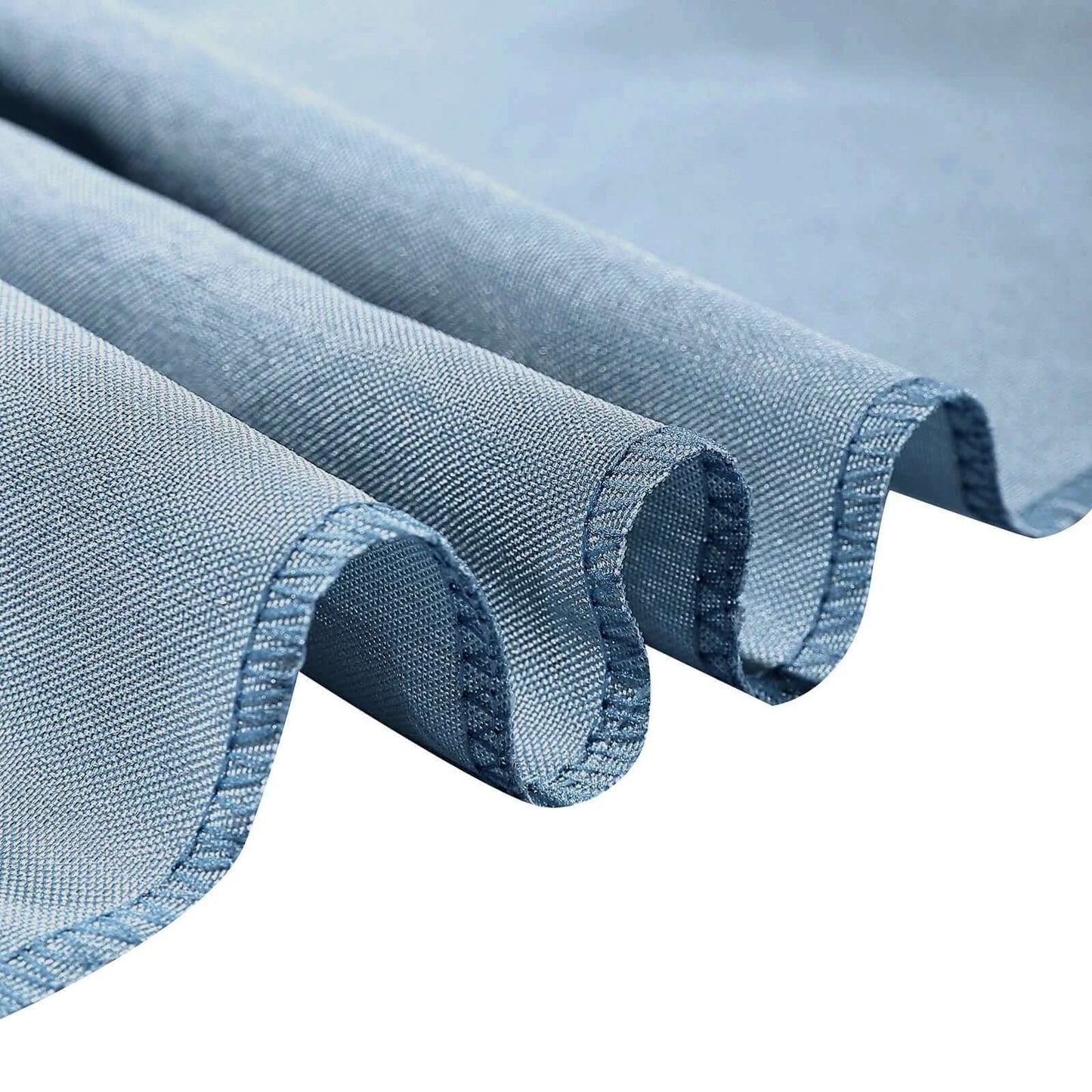 Polyester Slip On Banquet Chair Covers Dusty Blue - Stain-Resistant Reusable Durable Fabric