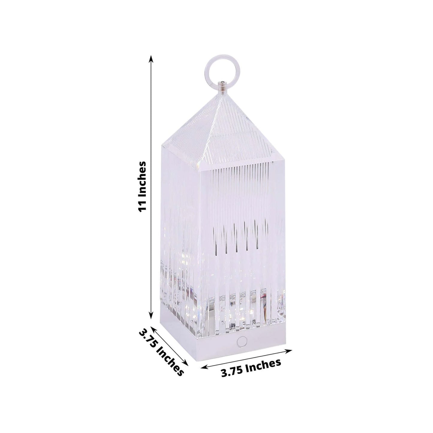 Acrylic LED Lantern Lamp Retro Lighthouse Design Rechargeable - Touch Control Crystal Decorative Night Light 11"